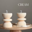 Geometric Soy Pillar Candle: Sculptural Home Decor
