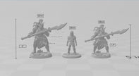 Oni Clan Orc Fighter C dnd mini - Artisan Guild | Orc | Demon | Female | Barbarian | Pathfinder | Monk | TTRPG, Wargaming, Monster, Half-Orc