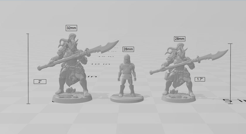 Oni Clan Orc Fighter C dnd mini - Artisan Guild | Orc | Demon | Female | Barbarian | Pathfinder | Monk | TTRPG, Wargaming, Monster, Half-Orc