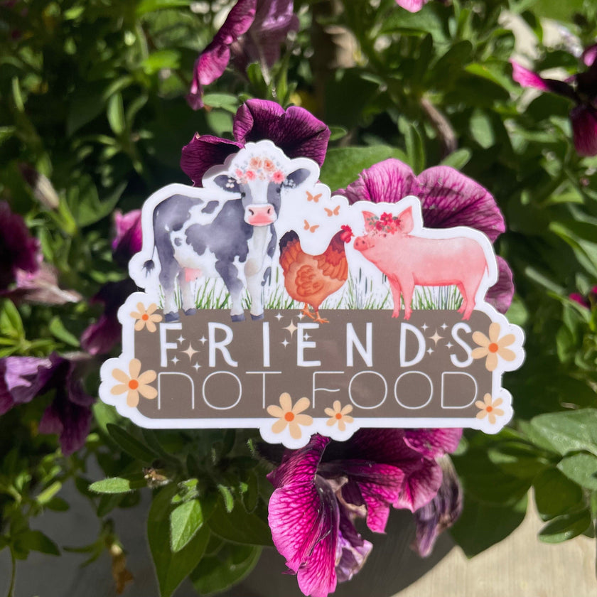 Friends not Food Vegan Sticker
