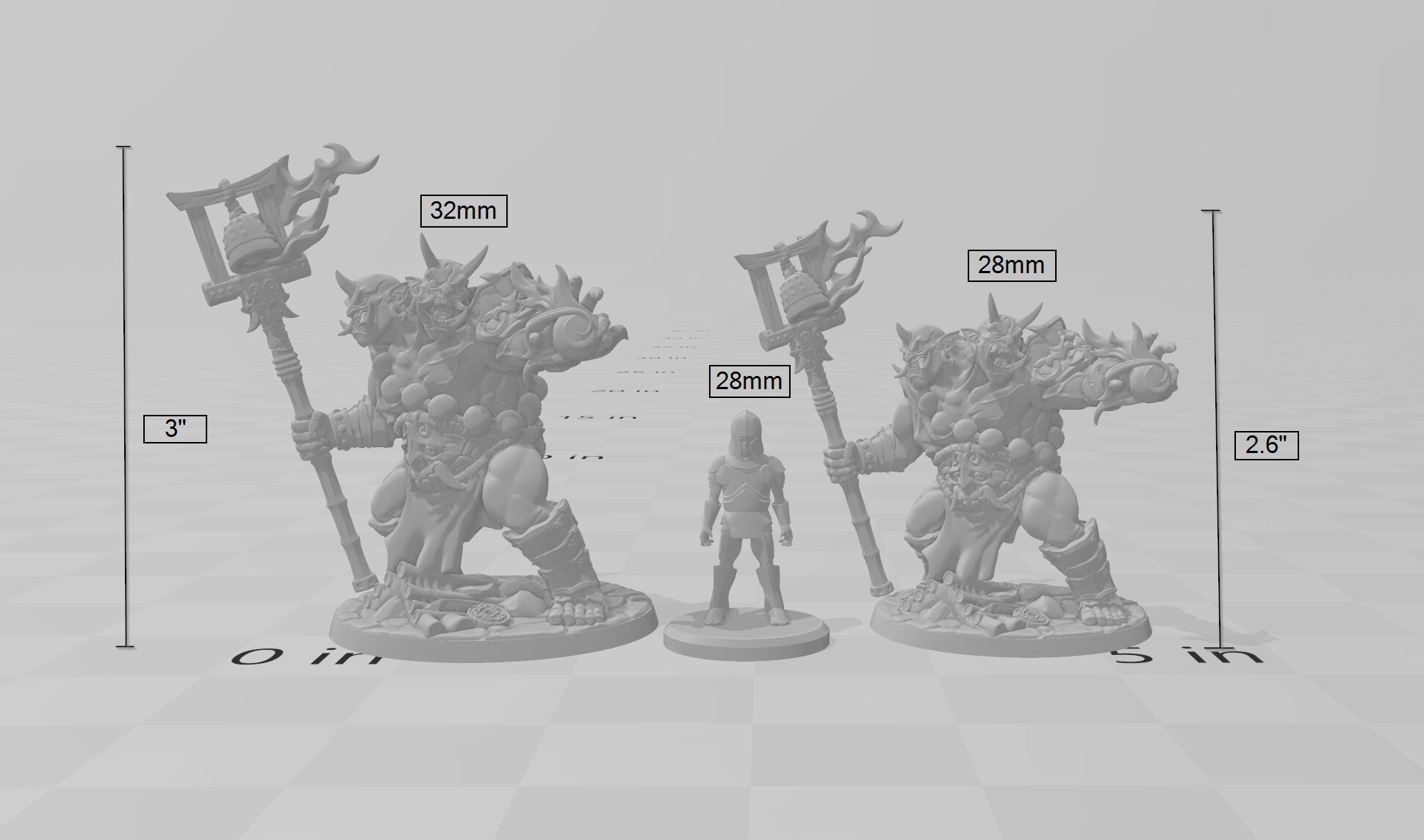 Oni Clan Ogre Magi mini - Artisan Guild | DnD | Ogre | Orc | Fantasy | Wizard | Sorcerer | Warlock | Monster | | Wargaming | Pathfinder