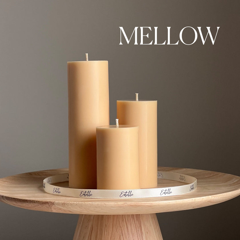 Handmade Soy Wax Pillar Candle | Unscented, Home Decor