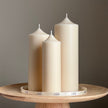 Handmade Soy Wax Pillar Candle: Unscented Decorative Candle