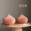 Handmade Spiral Soy Wax Candle: Minimalist Home Decor