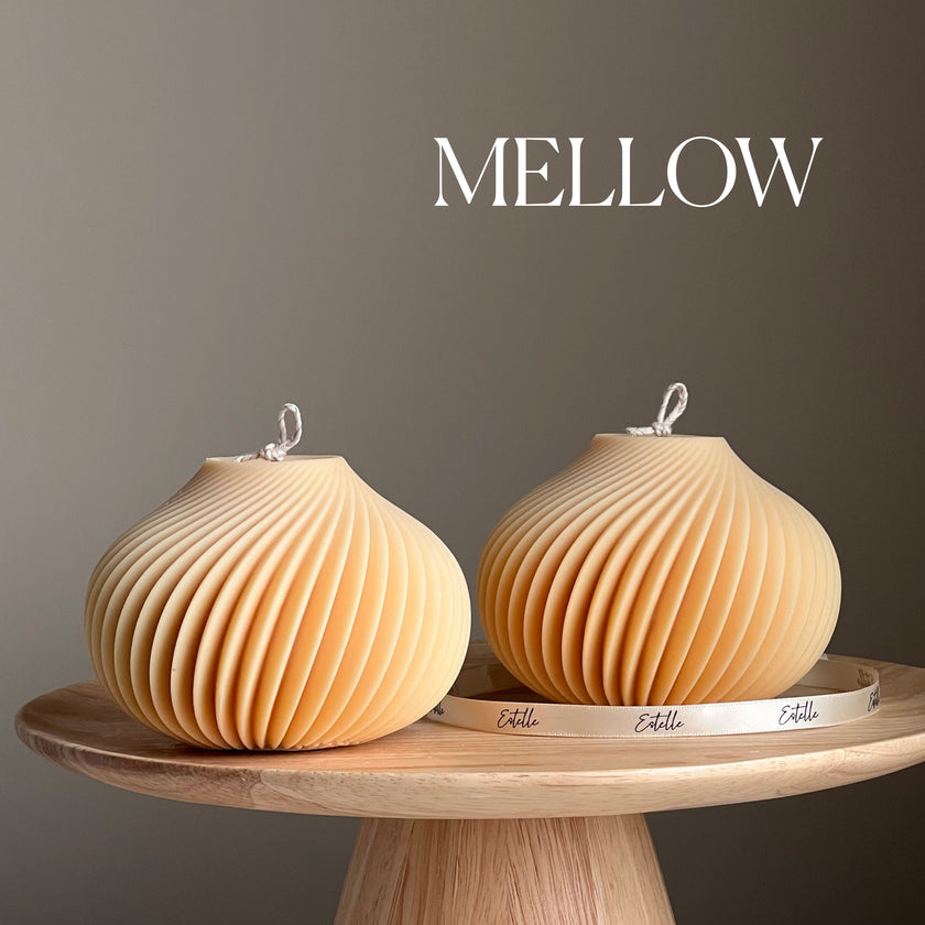 Handmade Spiral Soy Wax Candle: Minimalist Home Decor