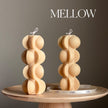 Geometric Soy Pillar Candle: Sculptural Home Decor