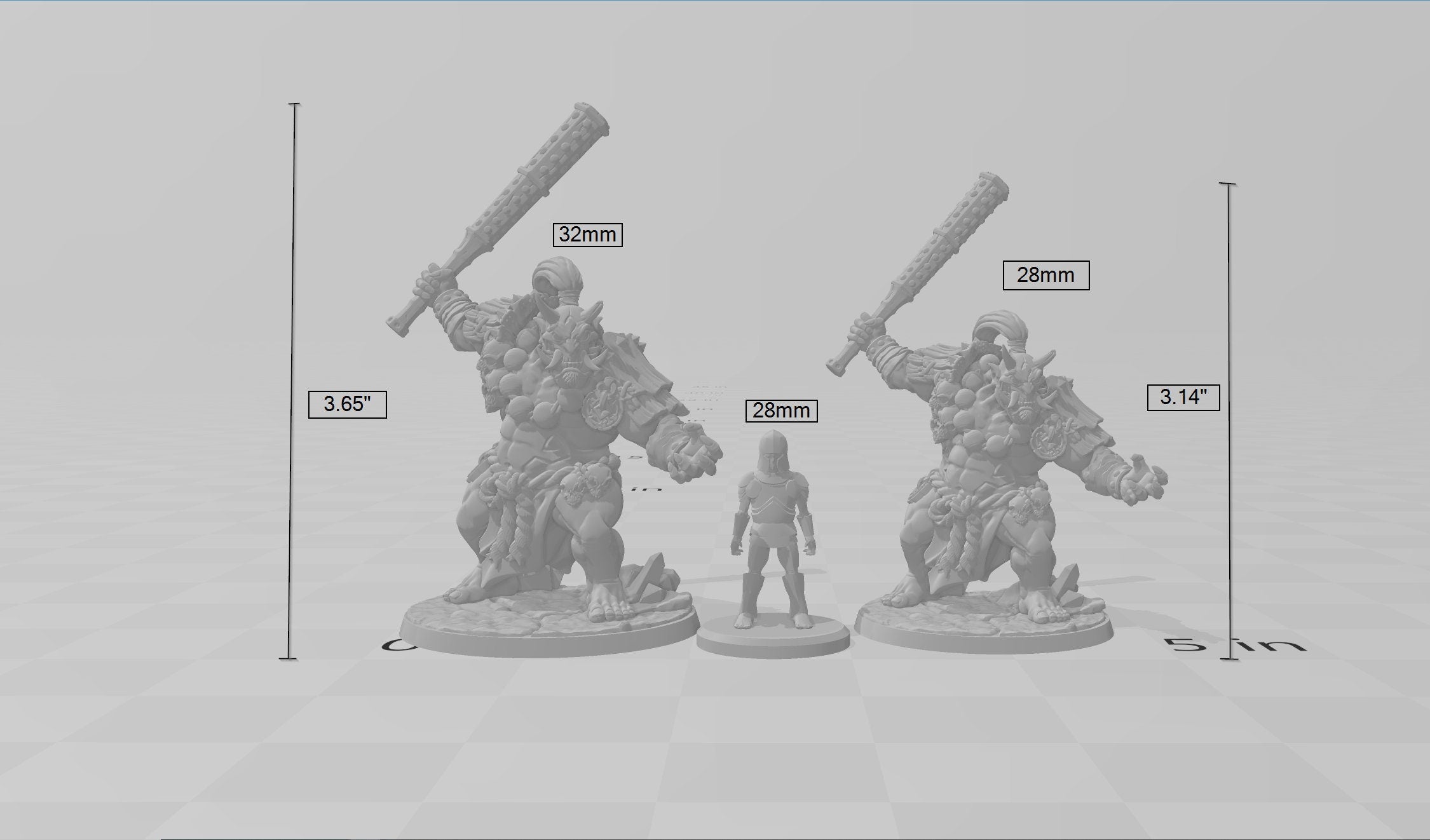 Oni Clan Ogre A dnd mini - Artisan Guild | Large | Demon | Male | Giant | Pathfinder | Samurai | TTRPG, Wargaming, Monster, Warrior