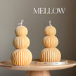 Ribbed Wavy Soy Pillar Candle | Sculptural Home Decor