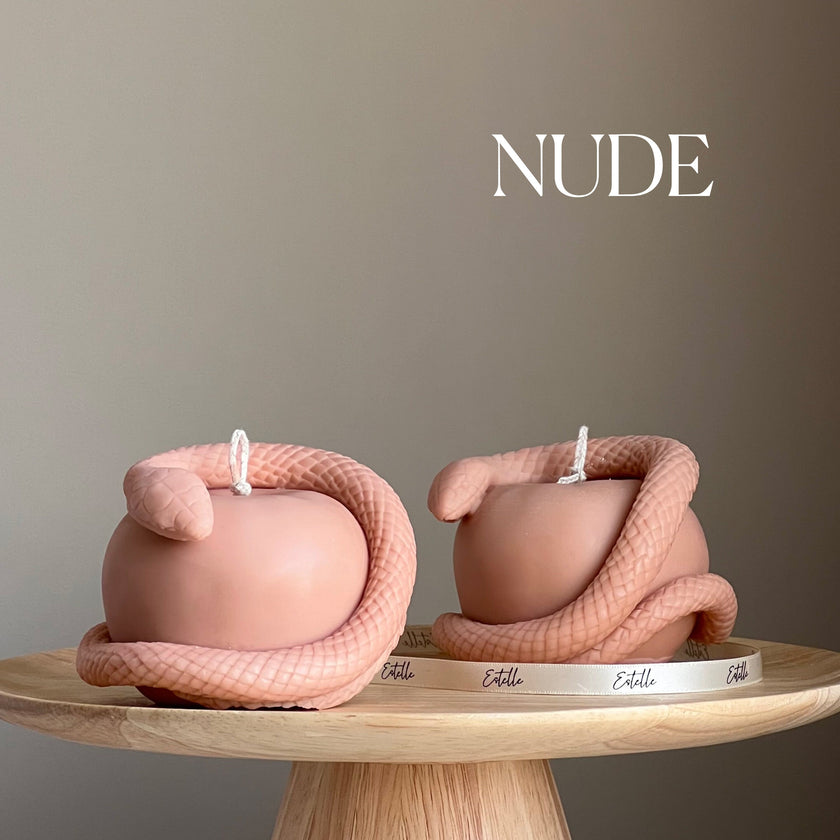 Snake Apple Soy Candle: Handmade Vegan Home Decor