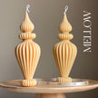 Handmade Ribbed Vase Candle: Vegan Soy Pillar Candle, Boho Home Decor