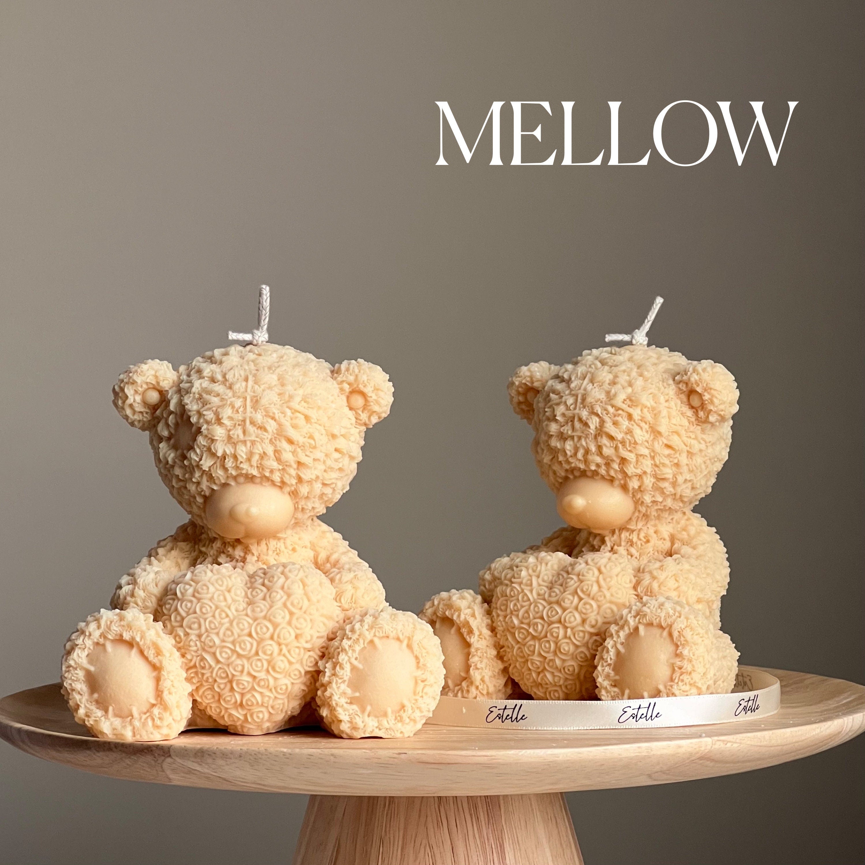 Handmade Teddy Bear Soy Wax Candle: Nursery Decor Gift