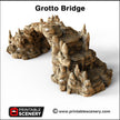 Grotto Bridge - Printable Scenery | DnD | Clorehaven | Cave | Dungeon | Scene | Scatter | Wargaming | Terrain | Pathfinder | 28mm 15mm 32mm