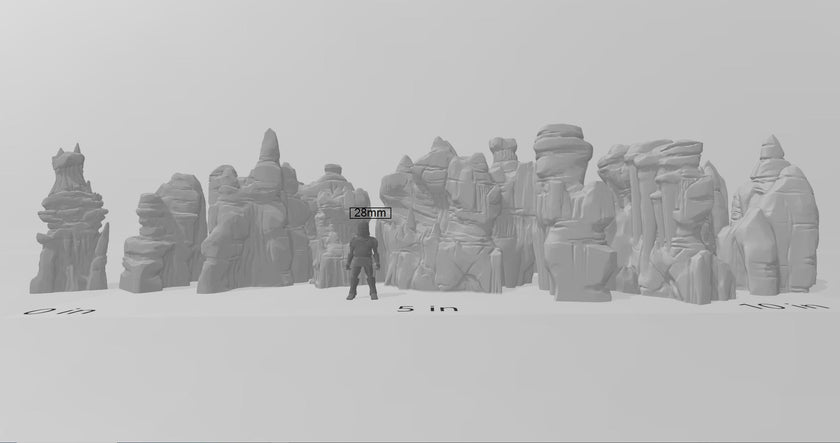 Grotto Walls - Printable Scenery | DnD | Clorehaven | Cave | Dungeon | Scene | Scatter Terrain | Wargaming | Pathfinder | 28mm 15mm 32mm