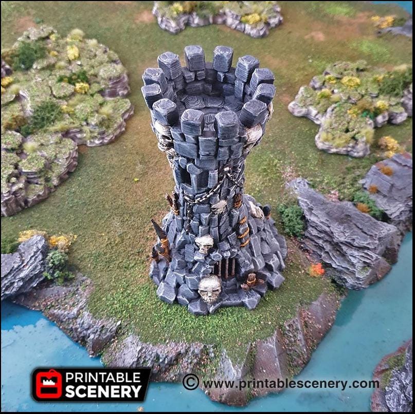 Goblin Guard Towers - Printable Scenery | DnD | Clorehaven | Cave | Dungeon | Castle | Fort | Wargaming | Pathfinder | 28mm 15mm 32mm