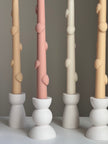 Shell Taper Candle: Handmade Soy Wax Dinner Candle