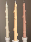 Shell Taper Candle: Handmade Soy Wax Dinner Candle