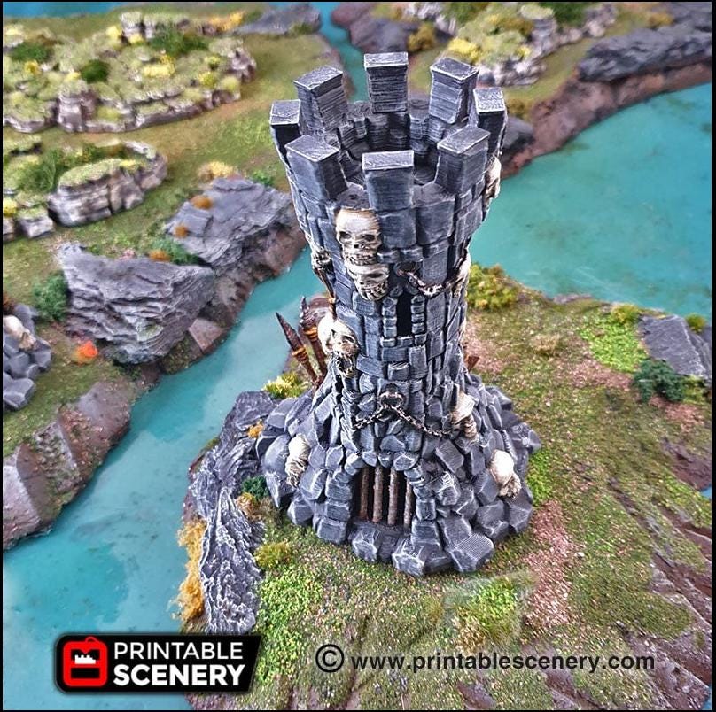 Goblin Guard Towers - Printable Scenery | DnD | Clorehaven | Cave | Dungeon | Castle | Fort | Wargaming | Pathfinder | 28mm 15mm 32mm