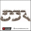 Goblin Barricades - Printable Scenery | DnD | Fort | Castle | Cover | Scatter Terrain | Wargaming | Goblin Grotto | 28mm 15mm 32mm