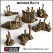 The Ancient Ruins - Printable Scenery | DnD | Goblin Grotto | Ruin | Castle | Scatter Terrain | Wargaming | Pathfinder | 28mm 15mm 32mm