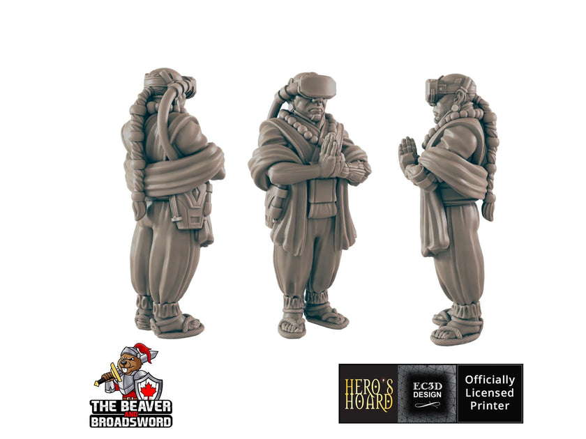 Cyber Monk mini - EC3D | Legion | Cyberpunk | Starfinder | Scifi | Futuristic | Cybernetic | Male | VR | Sci-Fi | 28mm | 32mm | Infinity