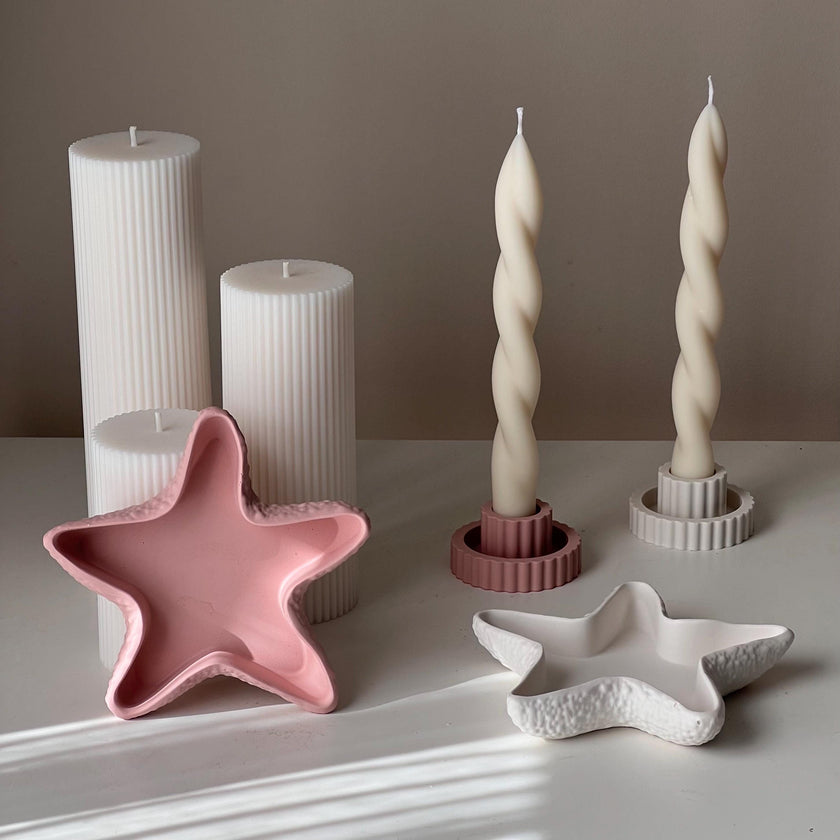Starfish Jesmonite Jewelry Dish: Scandi Home Decor Tray
