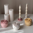 Rose Soy Wax Candle in Jesmonite Jar: Handmade Scented Candle