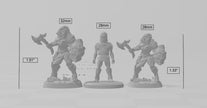 Scourgeland Survivor E dnd mini - Dungeons and Dragons | Female | Fighter | Barbarian| Human 5e Fantasy  Pathfinder 2e 5e Tabletop Mini RPG