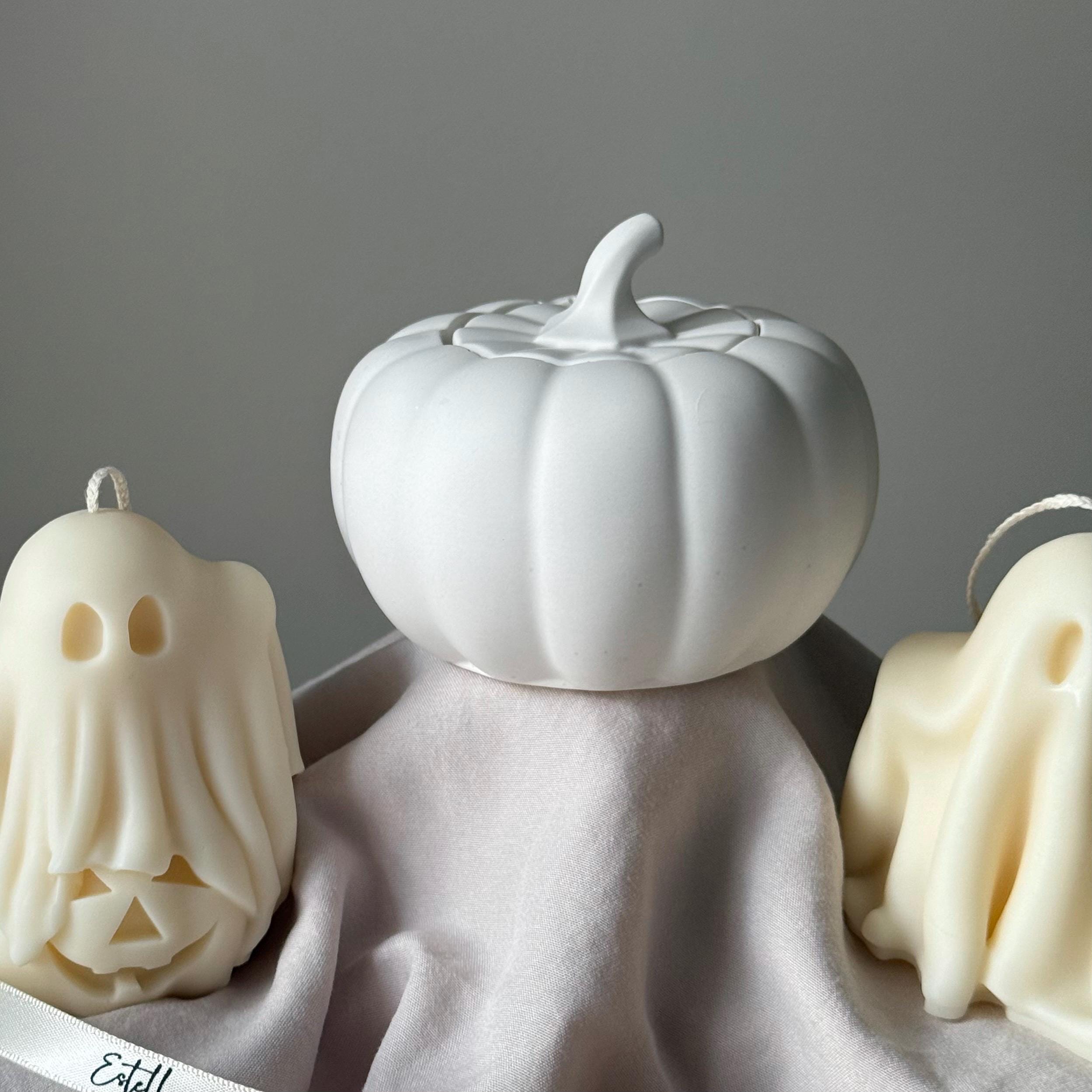 Pumpkin Jar Soy Wax Candle: Handmade Jesmonite Autumn Decor