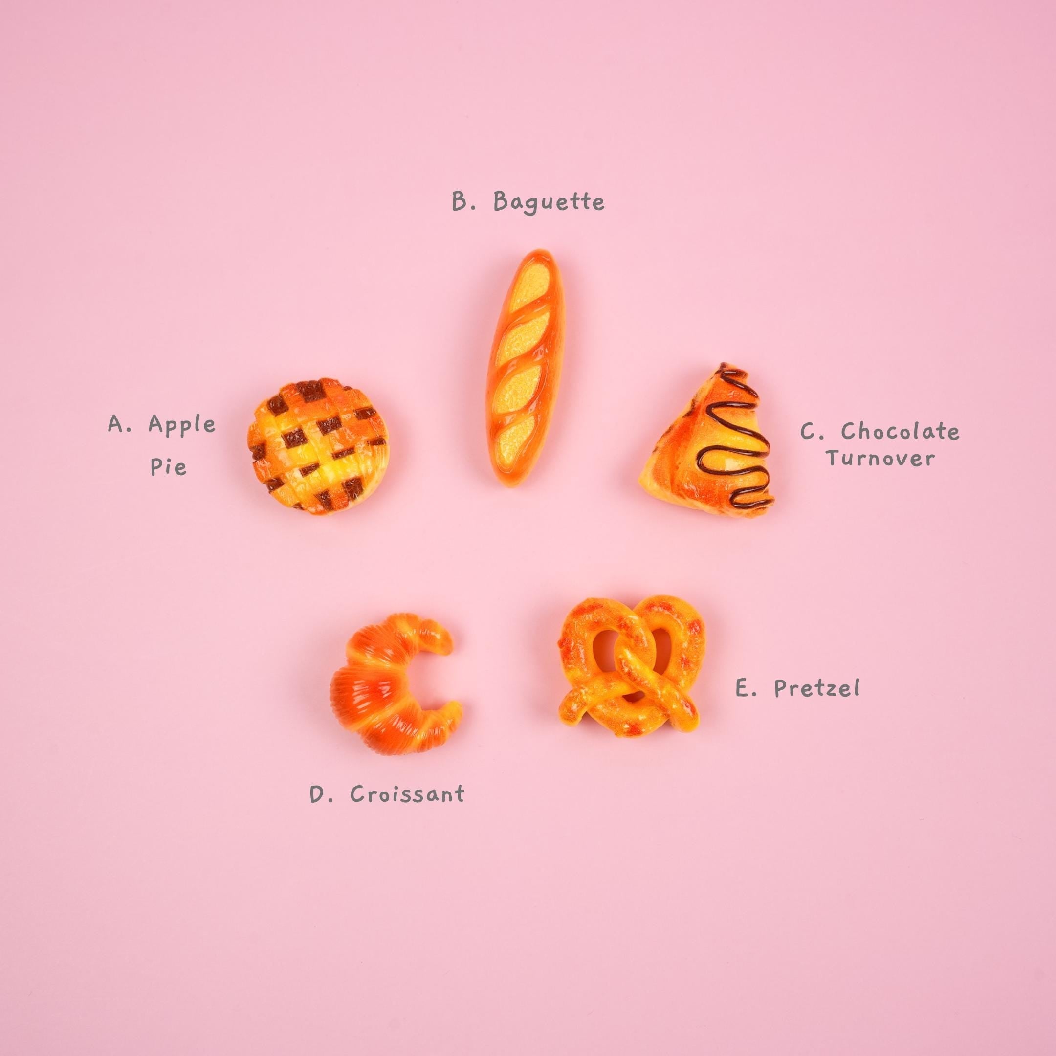 Bread Bakery Brooch | Baguette, Croissant, Pretzel Pins