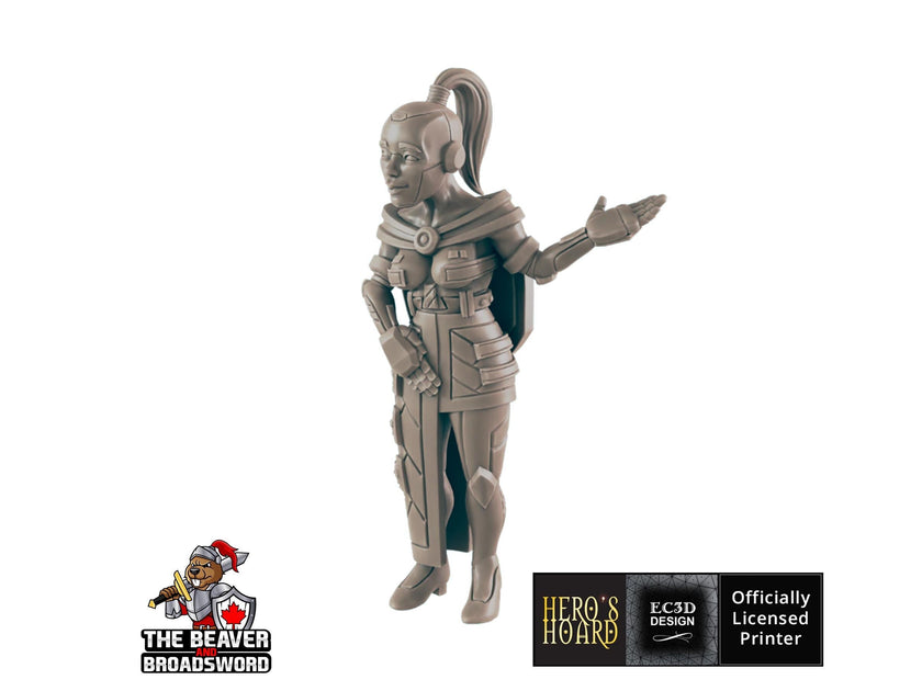 Android Server Sci-fi Mini - EC3D | Legion | Cyberpunk | Starfinder | Scifi | Futuristic | Cybernetic | Female | VR |  28mm | 32mm Infinity