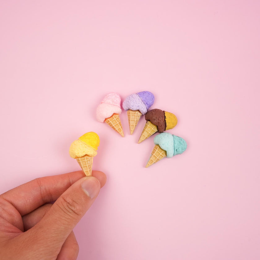 Double Scoop Ice Cream Cone Magnet Set