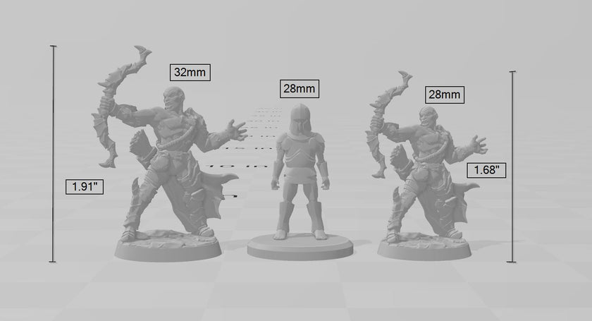 Scourgeland Survivor C dnd mini - Dungeons and Dragons | Male | Fighter | Ranger | Human 5e Fantasy  Pathfinder 2e 5e Tabletop | Mini RPG