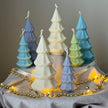 Handmade Ribbed Christmas Tree Candle: Soy Wax Holiday Decor