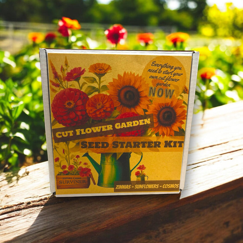 Spring Flower Garden Starter Kit - Zinnia, Cosmo & Sunflower Seeds - Canadian Wildflowers
