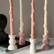 Handmade Flower Soy Wax Taper Candle: Decorative Dinner Candle
