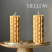 Geometric Soy Pillar Candle: Sculptural Home Decor
