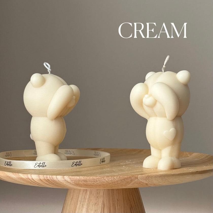 Handmade Soy Bear Candle: Sculptural Home Decor, Animal Lover Gift