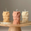 Handmade Owl Soy Candle: Sculptural Art Gift