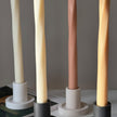 Greko Column Soy Wax Candle: Thin Swirl Taper, Decorative Candle