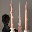 Handmade Flower Soy Wax Taper Candle: Decorative Dinner Candle