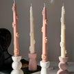 Handmade Flower Soy Wax Taper Candle: Decorative Dinner Candle