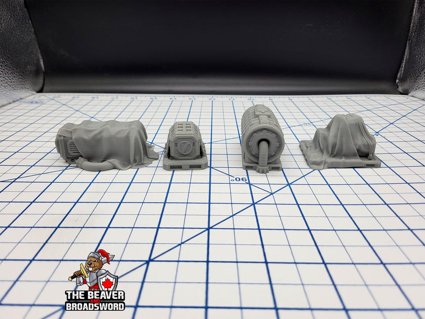 Scifi Assorted Cargo - EC3D , Infinity, Legion, Cyberpunk, Starfinder, tabletop terrain, Sci-fi Scenery, Wargaming, Space Hangar, Shipping