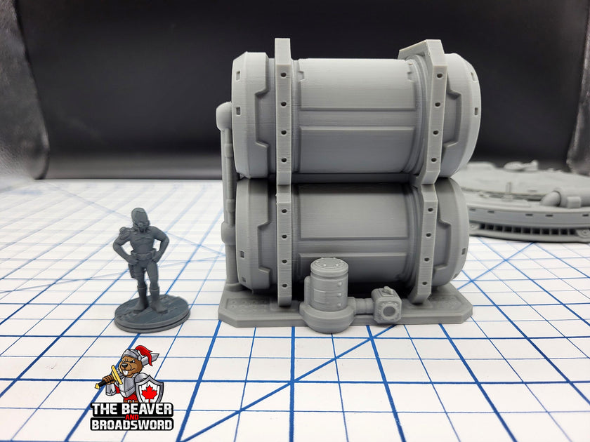 Scifi Landing Pad Set - EC3D , Infinity, Legion, Cyberpunk, Starfinder, tabletop terrain, Sci-fi Scenery, Wargaming, Vehicle, Space, hangar