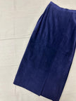 Vintage 80s Purple Maxi Suede Daniel Skirt | Size 10 | Made in Canada