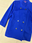 Vintage 80s Double Button London Fog Cobalt Blue Coat | Size Large