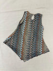 Vintage 90s Elizabeth Zig Zag Strechy Tank Top | Size Medium