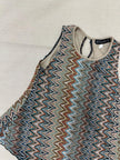 Vintage 90s Elizabeth Zig Zag Strechy Tank Top | Size Medium