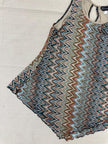 Vintage 90s Elizabeth Zig Zag Strechy Tank Top | Size Medium