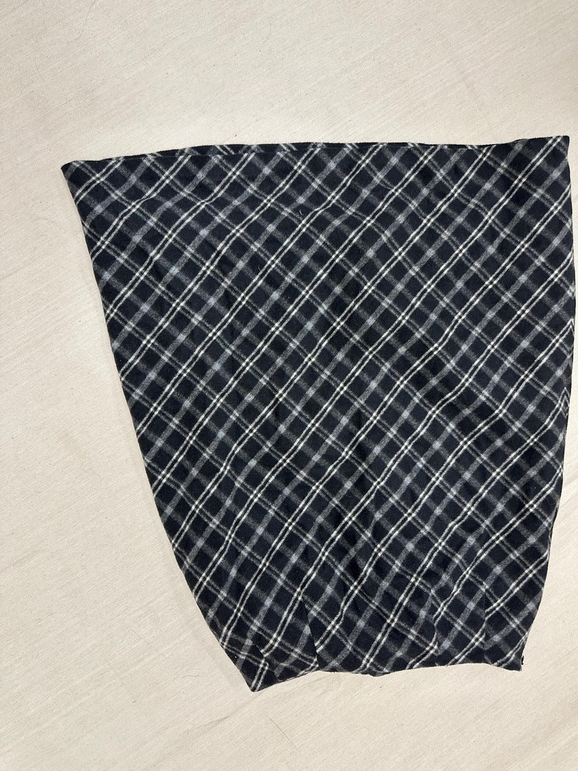 Vintage 90s Black Grey Plaid Aline Pencil Skirt | Grunge | Tag Size Ladies 8