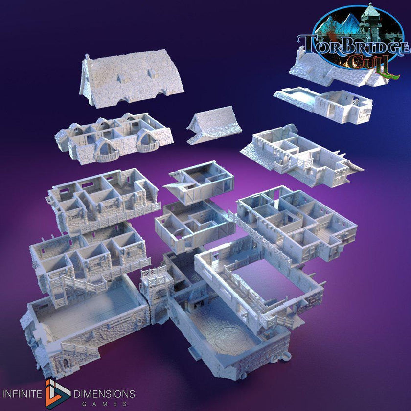 Last Hearth Complete Set Bundle | Diorama | DnD | Wargaming | Building | Village | Town | Inn - High Quality 3D Printed, 15mm, 28mm, 32mm